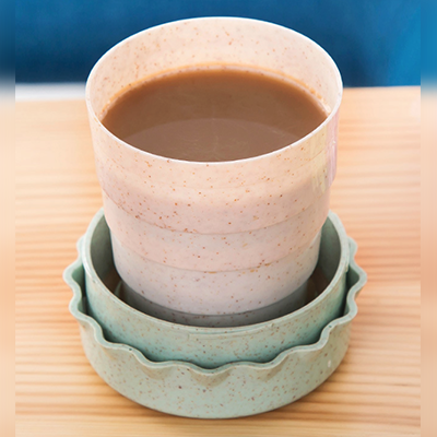 小麥秸稈摺疊水杯